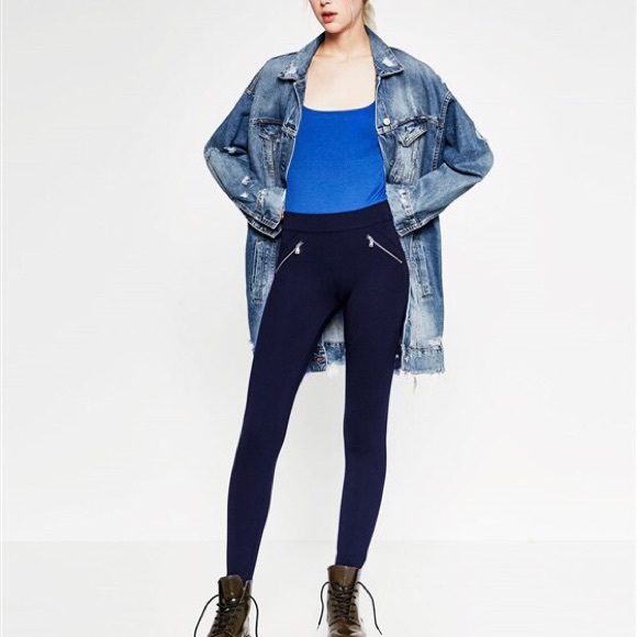 ADAY throw and roll navy blue leggings at - Picture 3 of 11